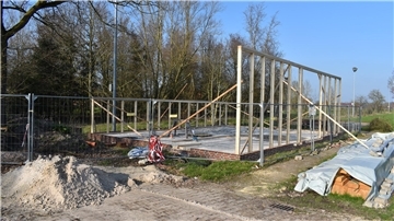 da wird eine neue Remise gebaut