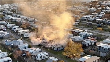 Brand auf der Campingfläche hinter dem Hotel Wernerwald in Sahlenburg: Sie haben für einen Großeinsatz der Feuerwehren gesorgt.