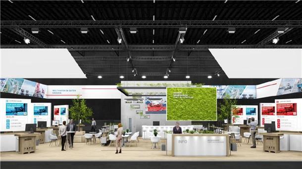 Blick auf den Land Bremer Messestand in München 