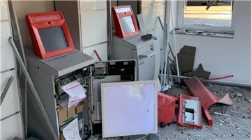 Gesprengte Geldautomaten in der Sparkasse Harburg-Buxtehude