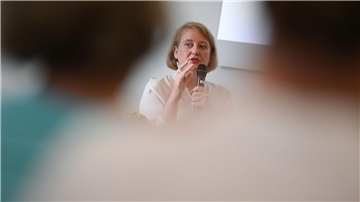 Bundesfamilienministerin Lisa Paus steht im Mittelpunkt des Koalitions-Streits um die Kindergrundsicherung.