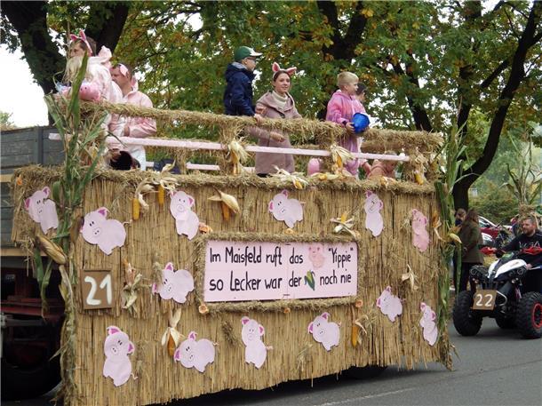 Bunt, laut und fröhlich - die Tarmstedter Erntewagenparade