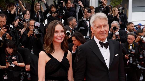 Calista Flockhart und Harrison Ford bei der „Indiana Jones“-Premiere in Cannes.