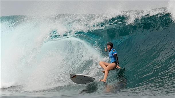 Surfen im Südsee-Paradies: Olympia mal anders Camilla Kemp ist bei Olympia ausgeschieden.
