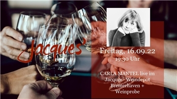 Carla Mantel tritt in Jacques’ Weindepot auf.