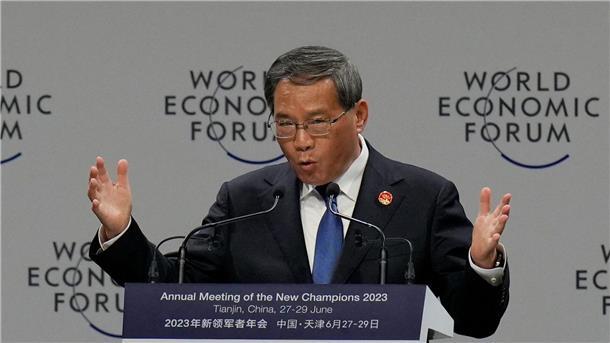 China warnt vor Politisierung der Wirtschaftsbeziehungen  Chinas Regierungschef Li Qiang hat sich zu Wirtschaftsbeziehungen geäußert.