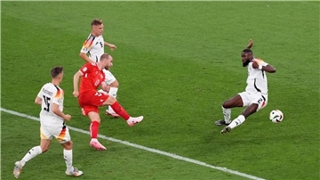 Christian Eriksen beim EM-Spiel gegen Deutschland.