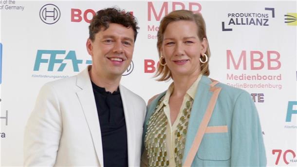 Warmlaufen für die Oscar-Nacht - Roter Teppich liegt bereit Christian Friedel und Sandra Hüller kommen zum traditionellen Empfang der deutschen Oscar-Anwärter in der historischen Villa Aurora in Pacific Palisades.