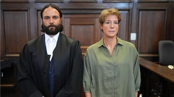 Christina Block und ihr Anwalt Ingo Bott im Gerichtssaal.