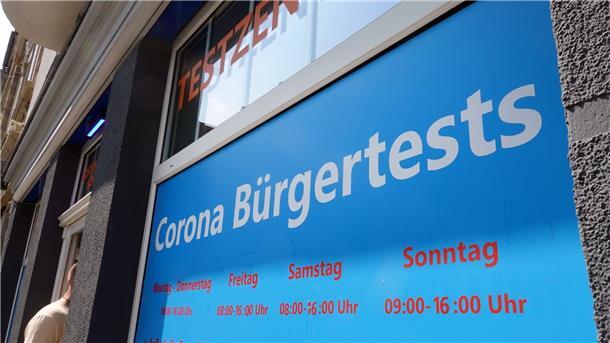 Weiter kostenlose Corona-Schnelltests - in kleinerem Umfang Corona-Teststation in Thüringen.