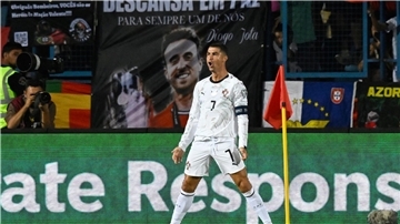 Cristiano Ronaldo widmete sein 139. Tor im Nationaltrikot Diogo Jota