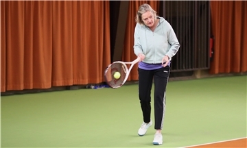 Dagmar Lachnitt-Diekmann von den Tennis-Damen 50 des SV Nordenham