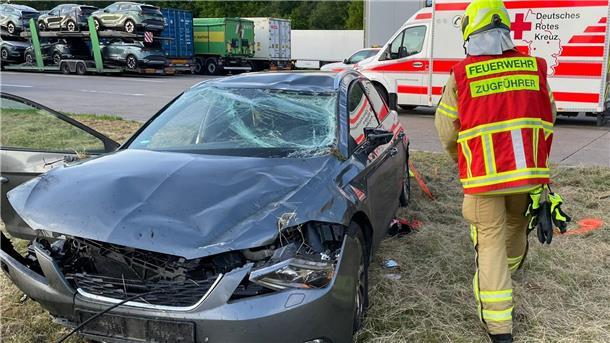 Das Auto war völlig zerstört, nachdem es sich mehrfach überschlagen hatte. 
