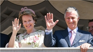 Das belgische Königspaar Philippe und Mathilde bei einem Besuch der Lutherstadt Wittenberg.