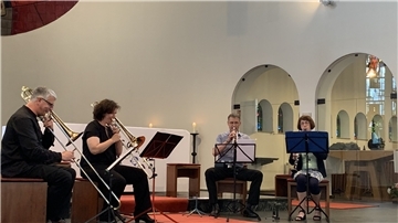 Das Bläserquartett der Musikschule.