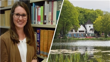 Das Bootshaus im Blick: Jessica Pannier ist Expertin für historisch bedeutsame Bauwerke.