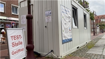 Das Corona-Testzentrum am Marktplatz bleibt auch weiterhin geöffnet.