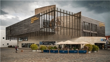 Blick auf das Deutsche Auswandererhaus