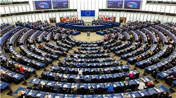 Das Europaparlament.