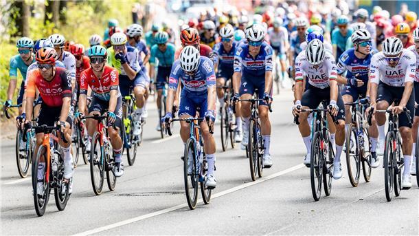 Sprinter-Gipfel in Hamburg: Kooij gewinnt Cyclassics Das Fahrerfeld startet bei den Cyclassics an der Hamburger Außenalster.
