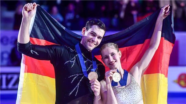 Nach EM-Gold und Einzel-Debakel: Verband bleibt optimistisch Das Gold von Minerva Hase (r) und Nikita Wolodin im Paarlaufen war bei der Eiskunstlauf-EM in Tallinn der Lichtblick.