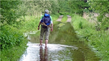 Hochwasser in der Nordpfade-Wanderregion beeinträchtigen die Wanderlust.
