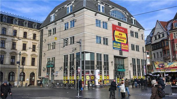 Galeria: Mehrere Interessenten für Warenhausfilialen  Das Kaufhaus in Halle wurde bereits im Dezember geschlossen.
