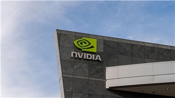 Das Logo des Chipkonzerns Nvidia am Hauptquartier im Silicon Valley.