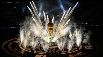 Das Lusail-Stadion in Doha beim WM-Finale. Katar bemühte sich, eine große Show abzuliefern.
