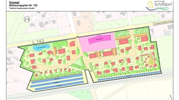 Der Plan des neuen Baugebiets.