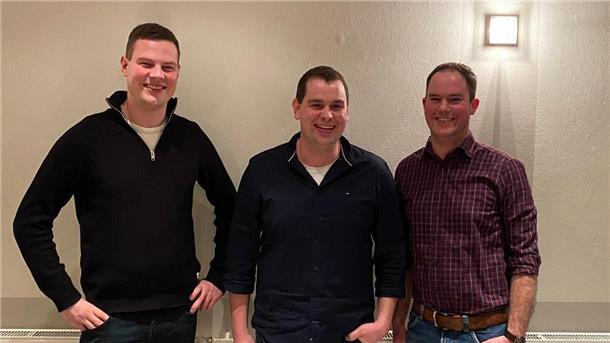 Das neugewählte Vorstandstrio: (v.l.) Marco Heins, Henning Brandt, Heiko Philipp