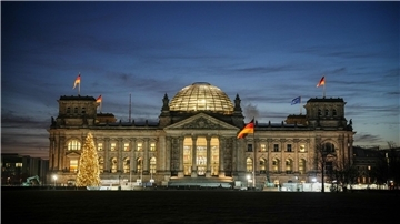 Das Reichstagsgebäude in Berlin.