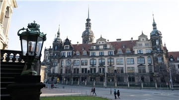 Das Residenzschloss mit dem Grünen Gewölbe in Dresden, Ort eines spektakulären Juwelendiebstahls.