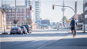 Blick auf die Columbusstraße.