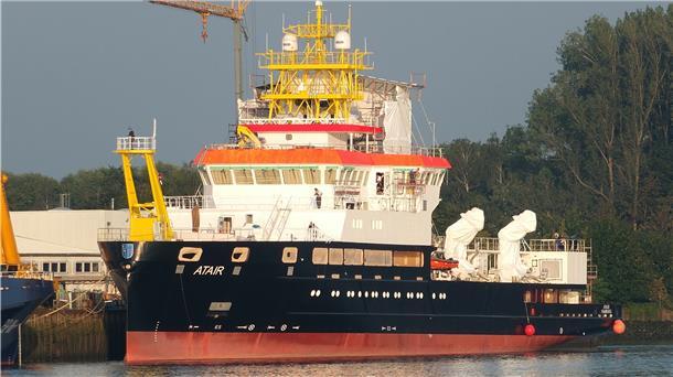 Das Vermessungsschiff "Atair" ist das erste deutsche Forschungsschiff mit LNG-Antrieb. 