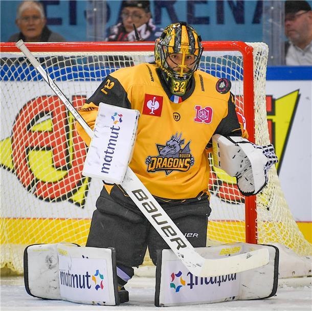 Das vierte CHL-Spiel der Fischtown Pinguins gegen die Rouen Dragons (hier deren ...