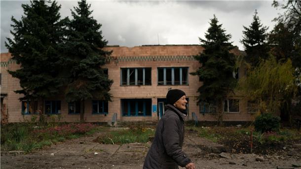 Krieg in der Ukraine: So ist die Lage Das von der ukrainischen Armee befreite Dorf Drobyshewe nahe der Stadt Lyman.