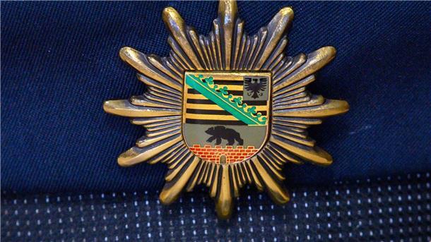 Das Wappen der Landespolizei von Sachsen-Anhalt (Symbolfoto).