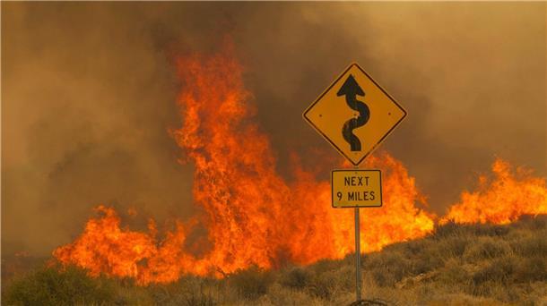 Feuer in kalifornischer Mojave-Wüste Das York Fire hat bereits mehr als 77.000 Hektar verbrannt.