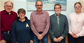 Jan-Wilhelm Hessenius, Ilka Wachtendorf, Hans-Joachim Nagel, Eckhard Meyer und Emma Bartels