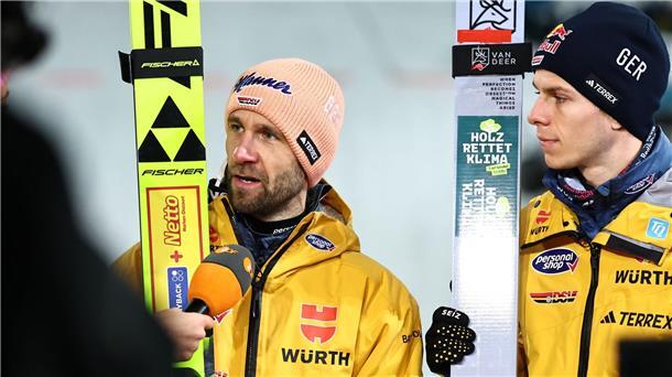 Der 34 Jahre alte Pius Paschke (l) und der 29 Jahre alte Andreas Wellinger sind derzeit die besten deutschen Springer.
