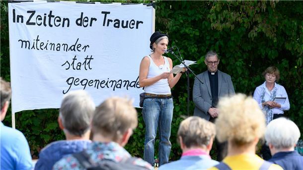 Aktionstag gegen Hetze nach Tod von 16-Jähriger in Friedland Der Aktionstag wurde vom Bündnis „Friedland ist bunt“ organisiert.