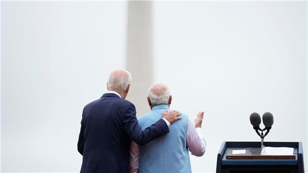 Umstrittener Staatsbesuch: Biden empfängt Modi mit Pomp Der Besuch von Indiens Premier Modi bei US-Präsident Biden ist umstritten.