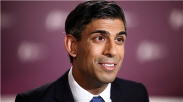 Der britische Premierminister Rishi Sunak blickt positiv in die Zukunft.
