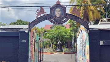 Der Eingang zum Bob Marley Museum in Kingston.