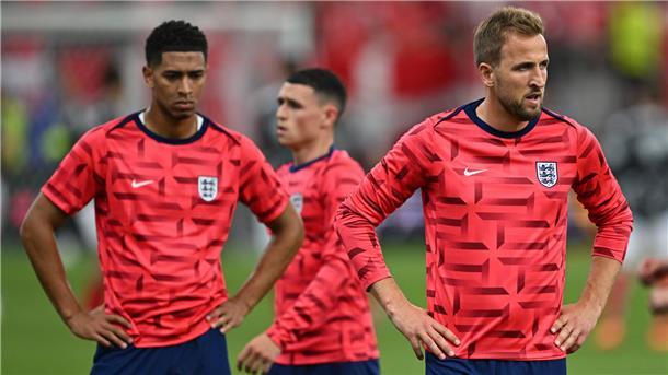 Die möglichen Gegner der deutschen Nationalelf unter der Lupe Der englische Kader um Jude Bellingham (v. li.), Phil Foden und Harry Kane ist stark besetzt - konnte aber bislang noch nicht überzeugen. Kommt es nun zur Neuauflage von Wembley 2021.