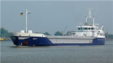 Der Frachter „Verity“ sank im Oktober 2023 nach einer Kollision in der Nordsee.