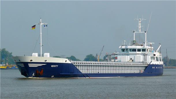 Der Frachter "Verity" sank nach einem Zusammenstoß in der Nordsee.