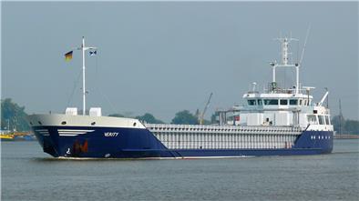 Der Frachter "Verity" sank nach einem Zusammenstoß in der Nordsee.
