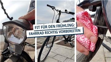 Fahrrad-Check: So machst du dein Rad fit für die Saison Der Frühling ist da und die Lust auf die erste Fahrradtour des Jahres steigt. Ein kleiner Check in acht Schritten macht das Rad wieder fit.